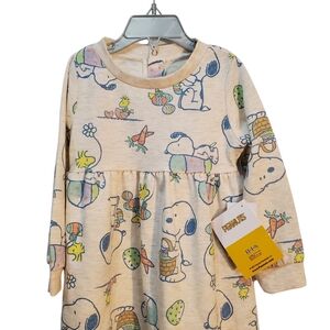 Peanuts Snoopy & Woodstock Toddler Easter Theme Dress Size 3T New‎